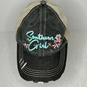 Southern Girl Distressed Trucker Snapback Cap